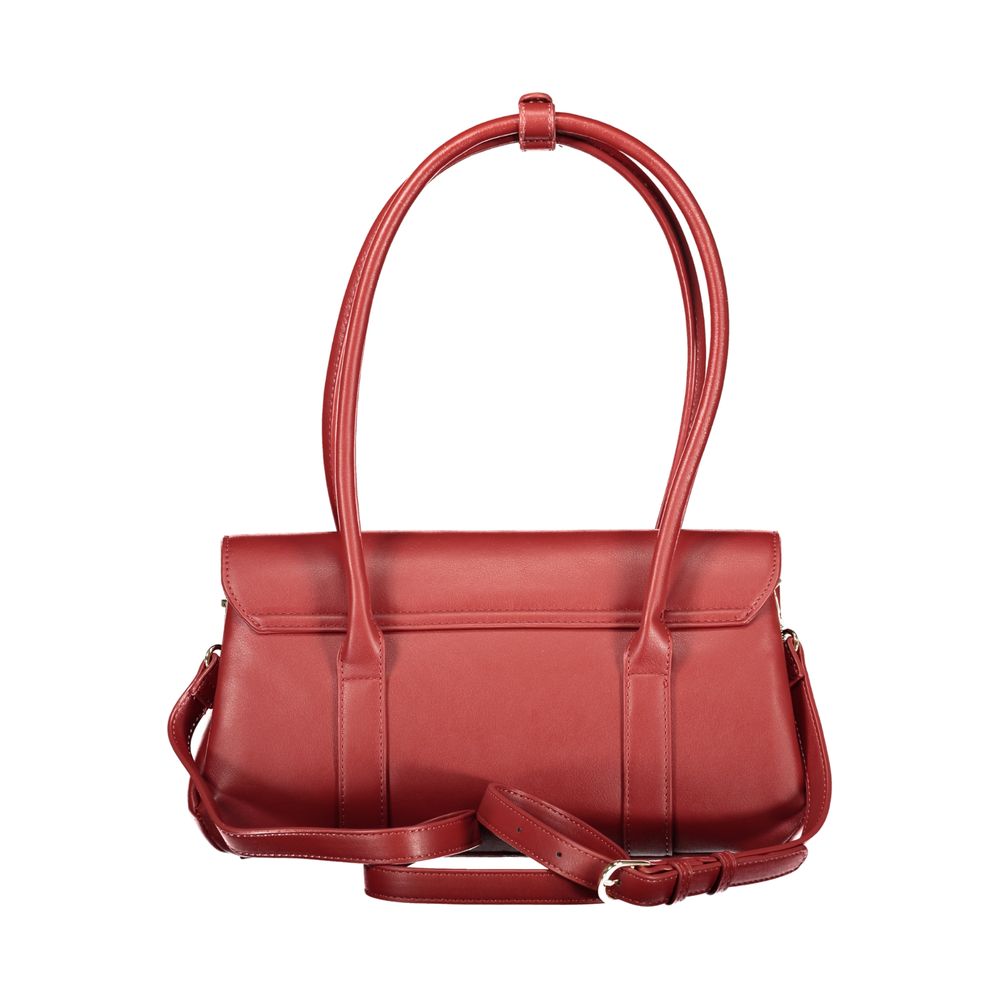 Red Polyurethane Woman Bag