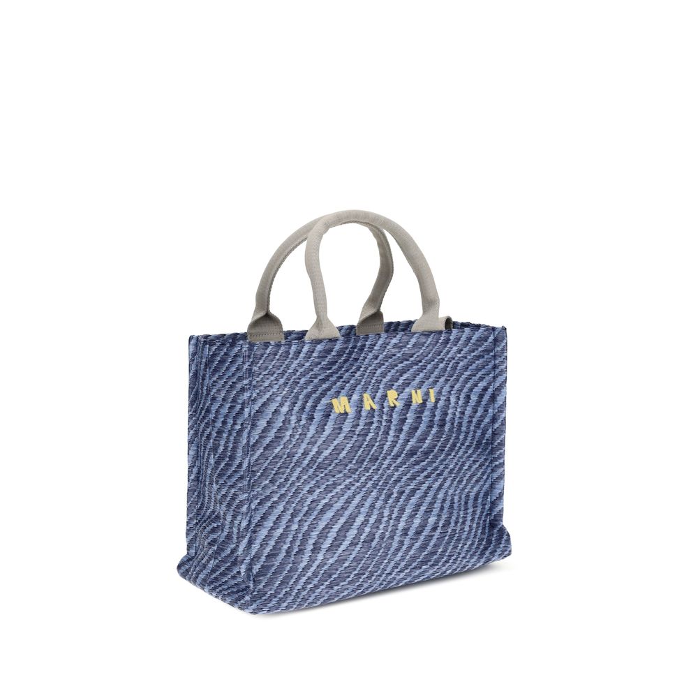 Blue Nylon Shoulder Bag
