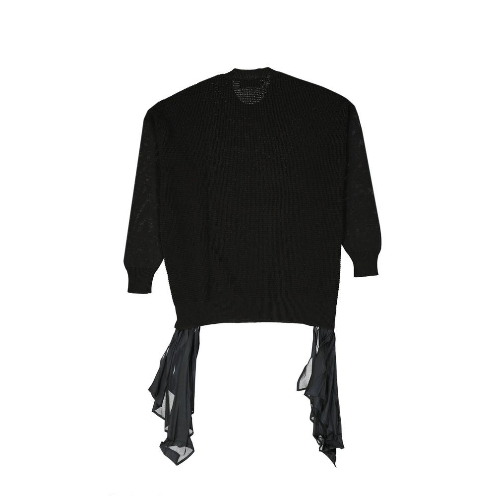 Black Cotton Sweatshirt