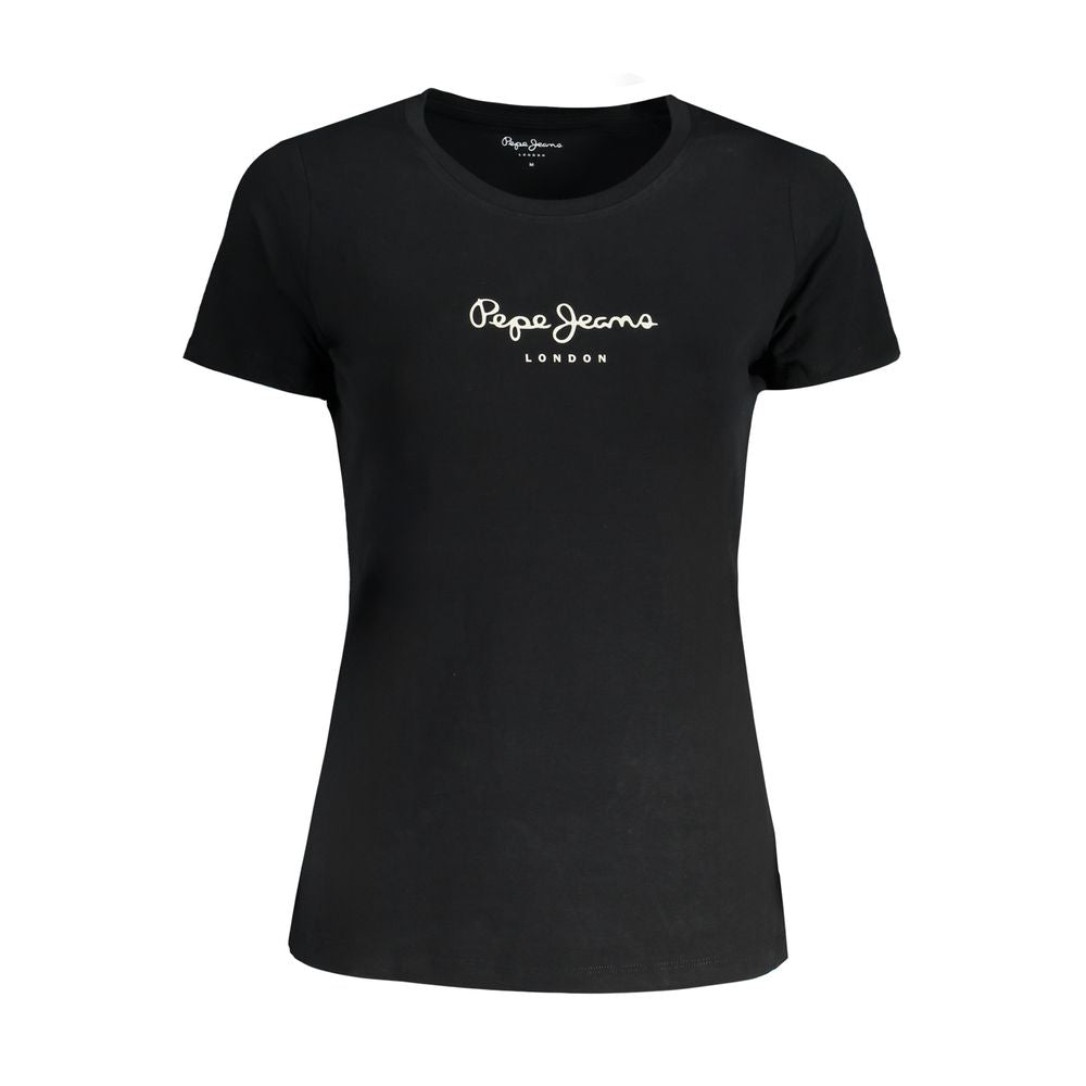 Black Cotton Women's T-Shirt