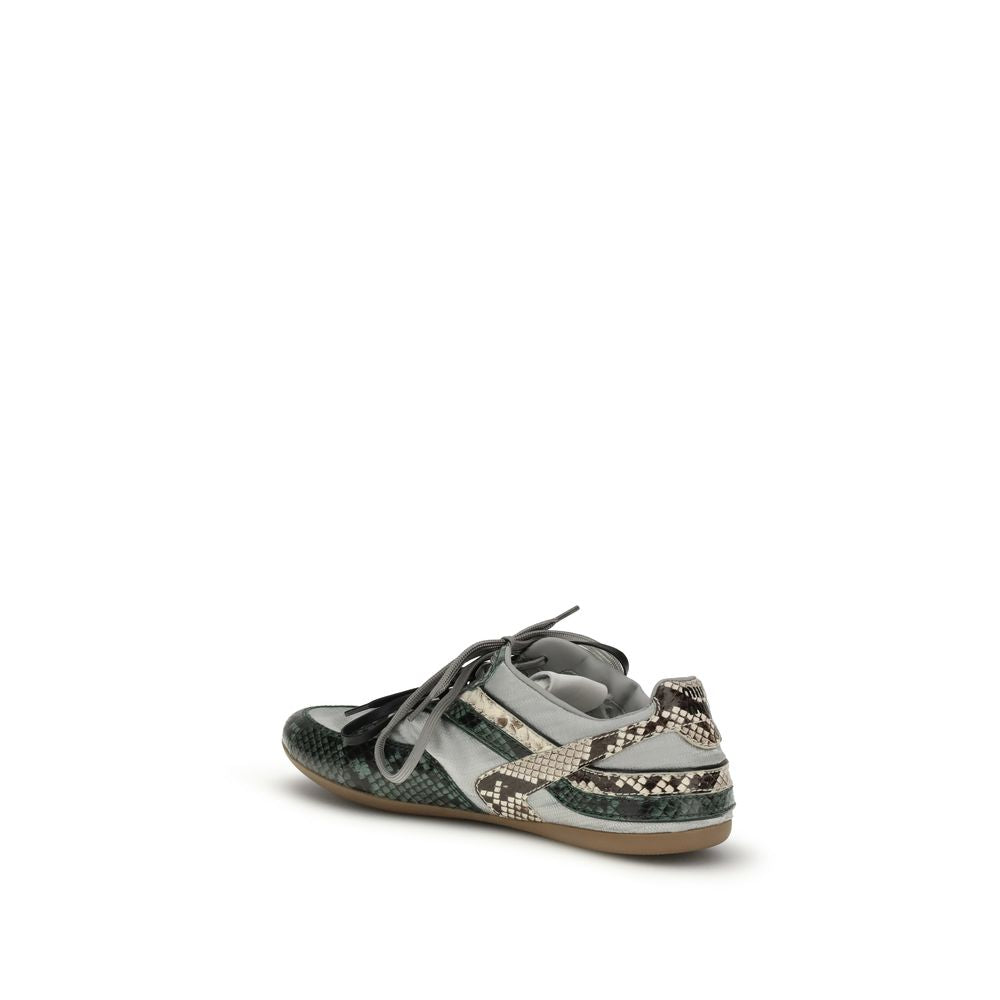 Gray Other Fibres Athletic Sneakers