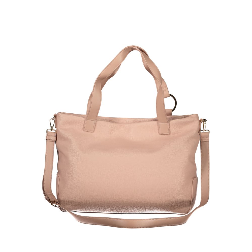 Pink Polyurethane Women's Bag