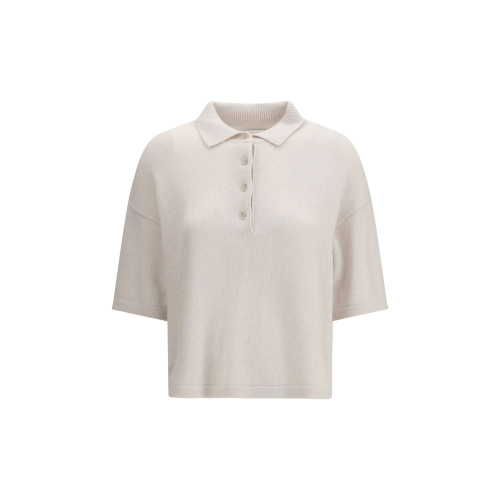 Beige Cashmere Polo Shirt