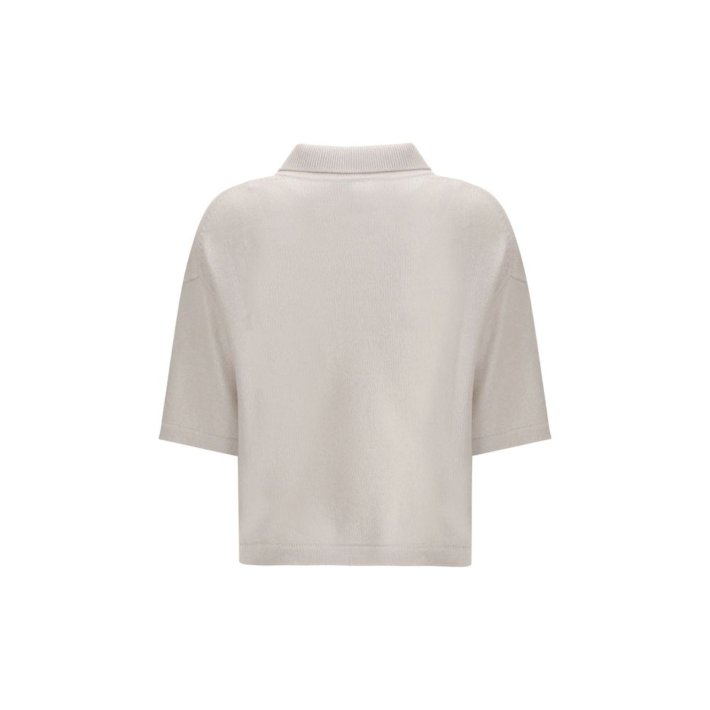Beige Cashmere Polo Shirt