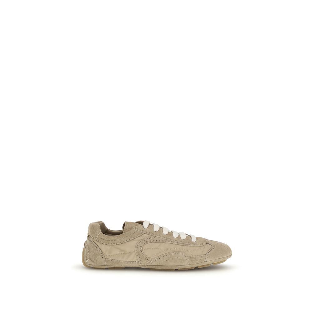 Beige Lamb Ovis Aries Athletic Sneakers