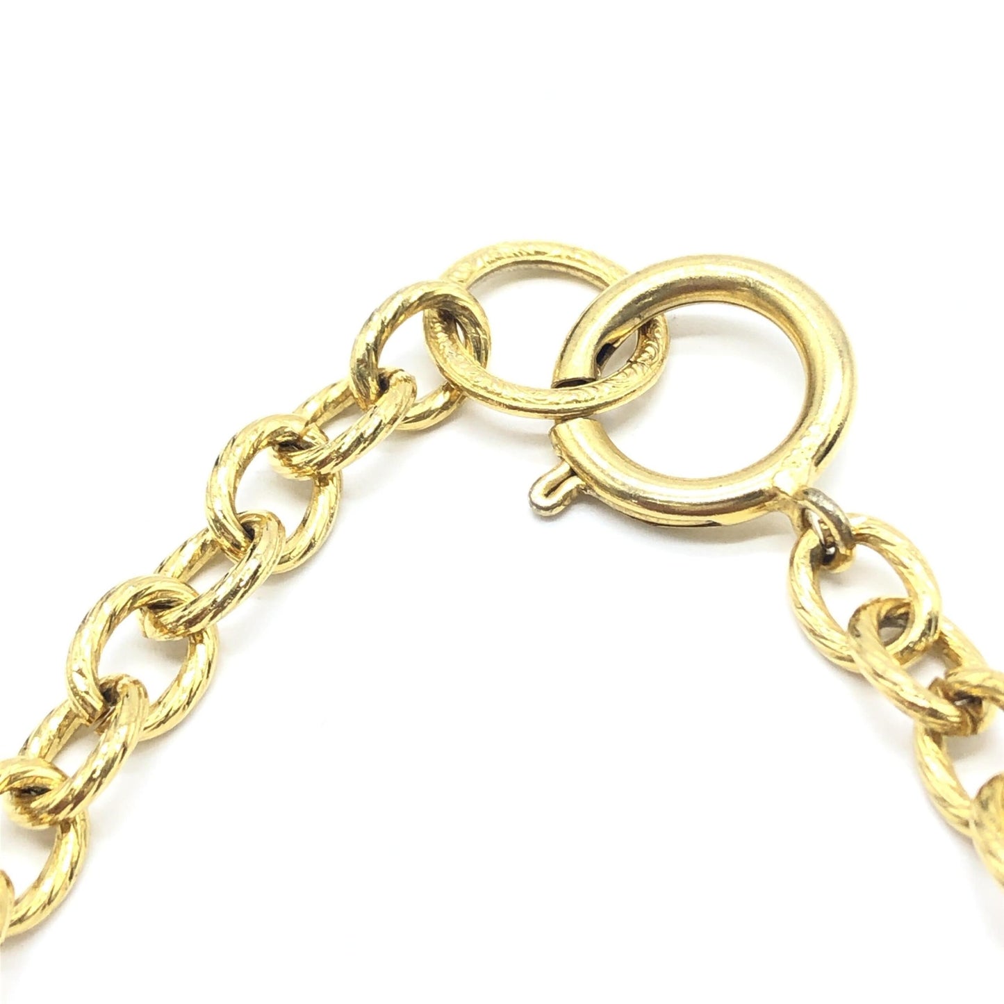 Gold Plated Chain Necklace With Bow Charms