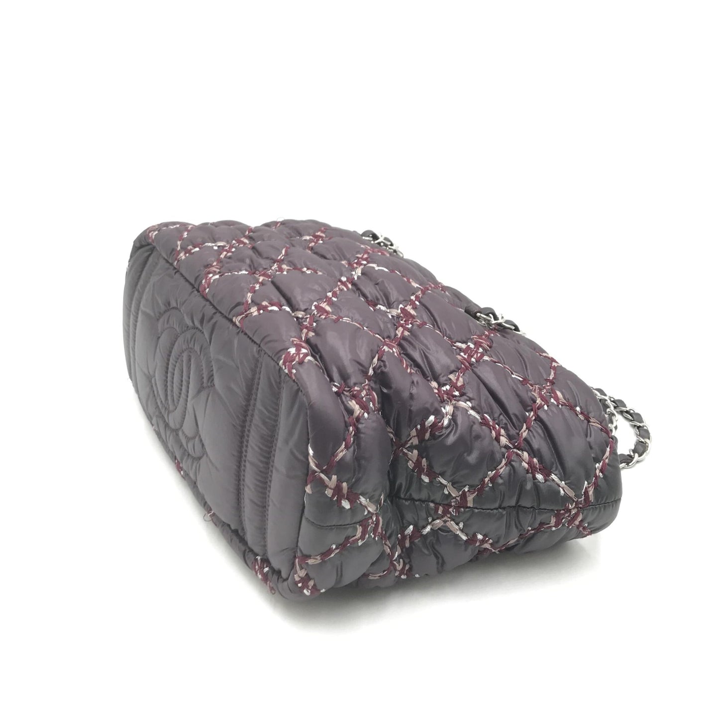 Paris-Byzance Chain Shoulder Bag Purple Nylon