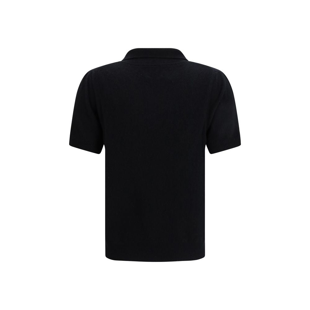 Black Cashmere Polo Shirt