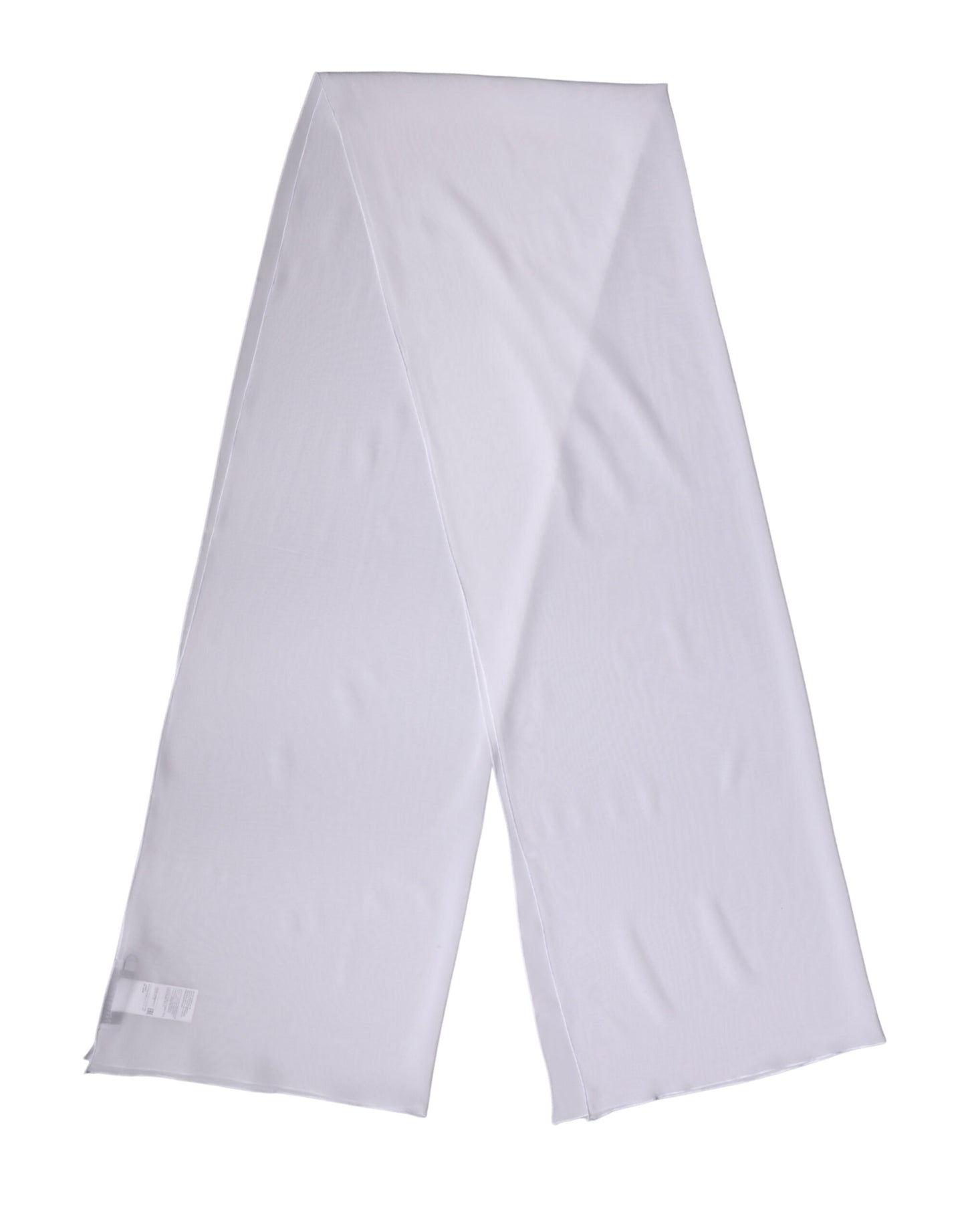 White Silk Neck Wrap Shawl Stole 200cm x 64cm Scarf