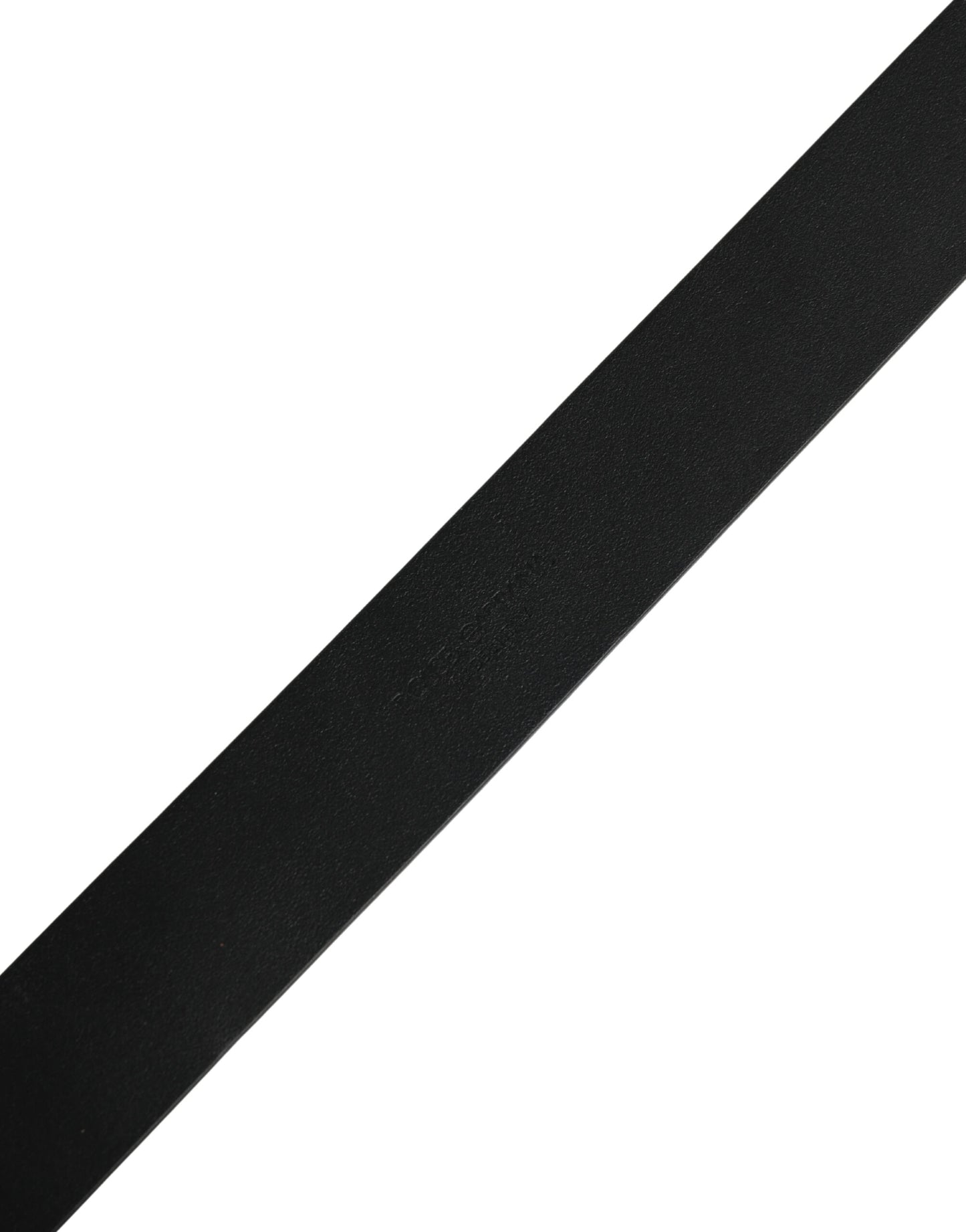 Black Calf Leather Gold Metal Buckle Belt