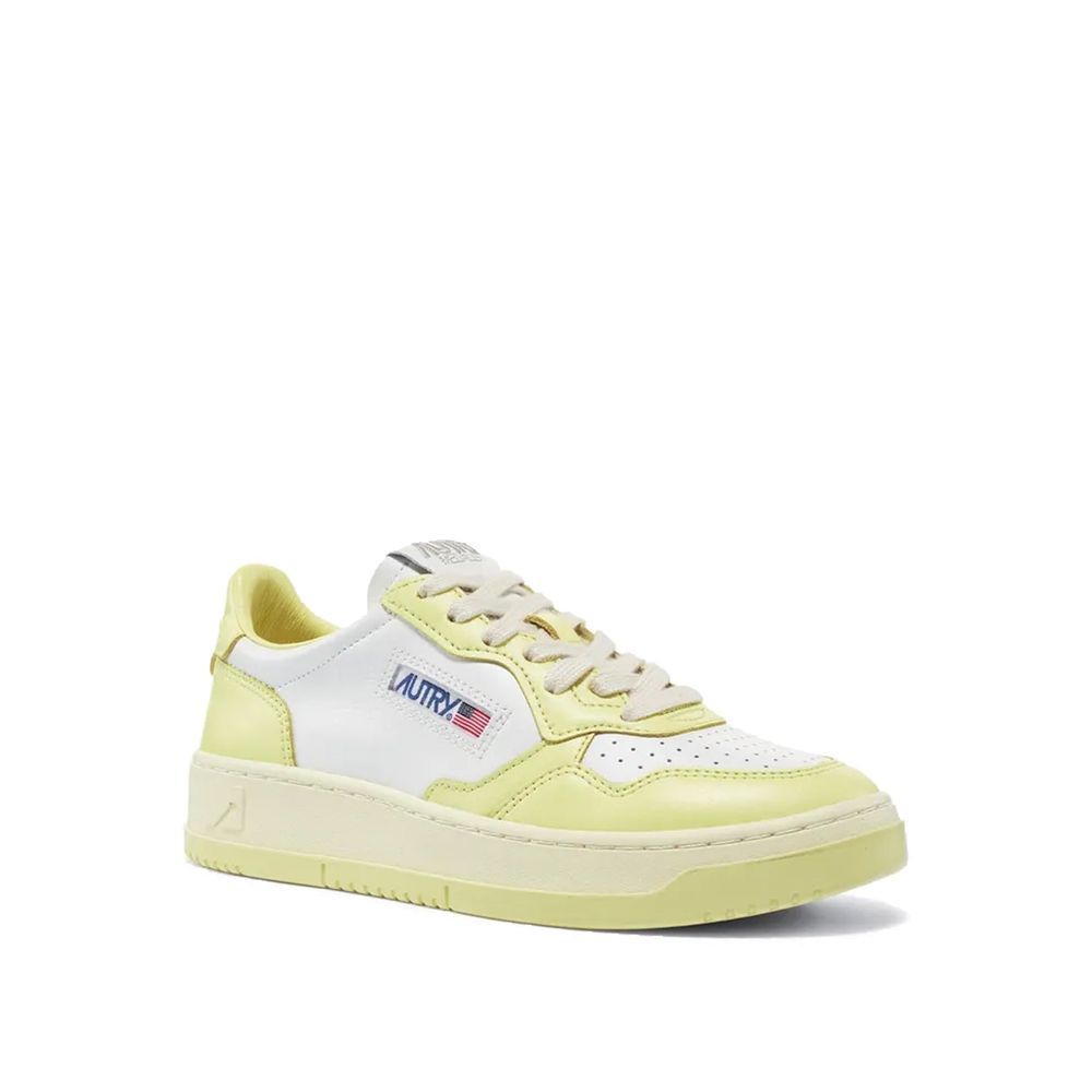 White Leather Athletic Sneakers