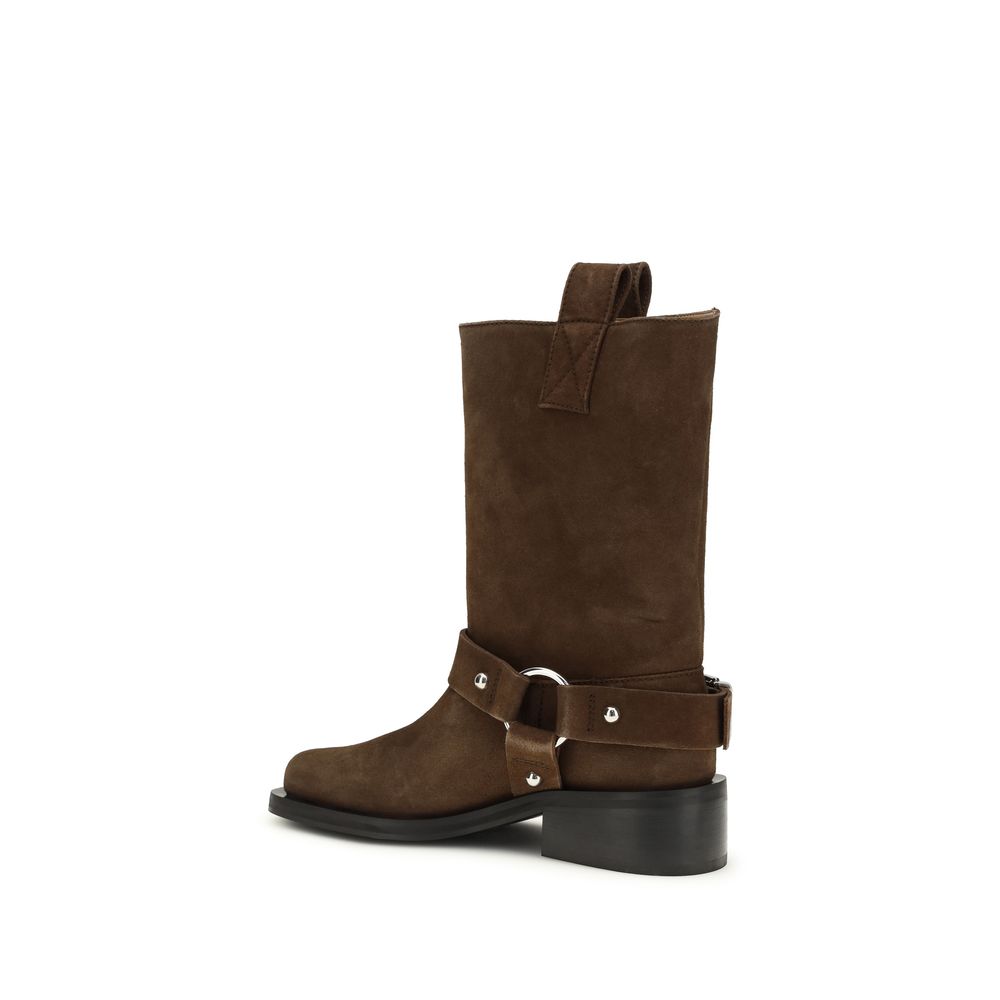 Brown Calf Leather Bos Taurus Lace-Up Boots