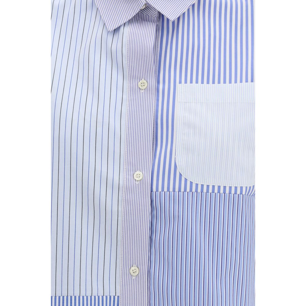 Blue Cotton Pattern Shirt