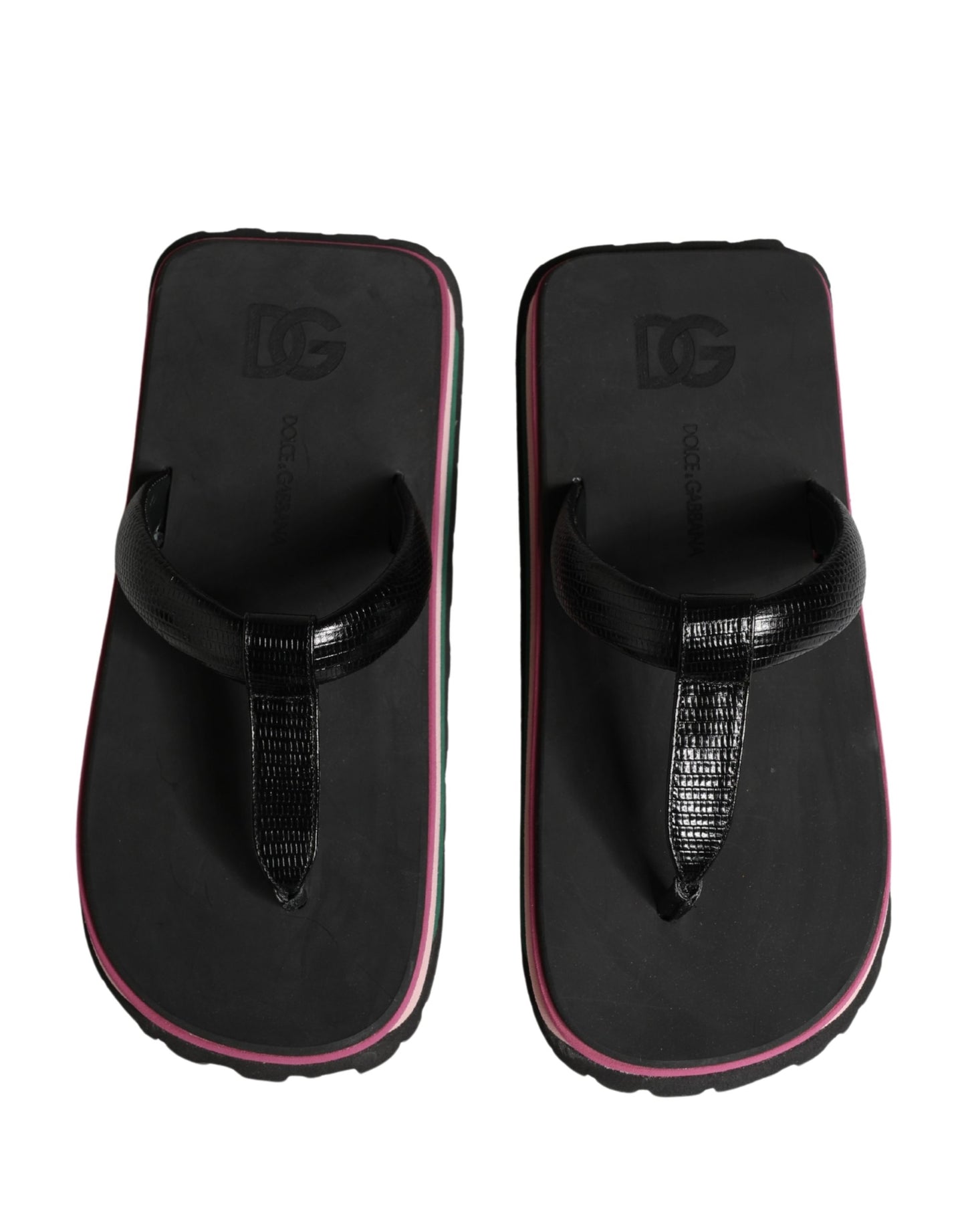 Multicolor Rubber Chunky Flip Flop Shoes