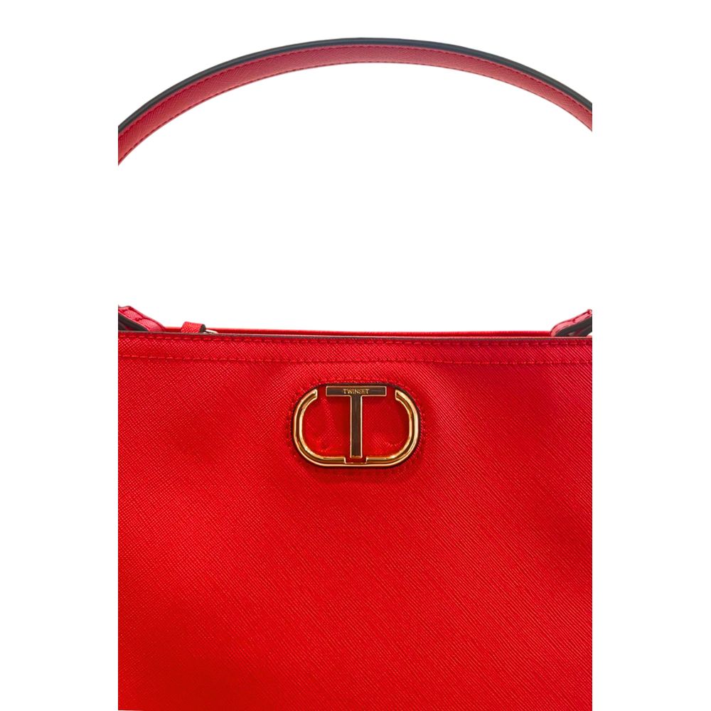 Red PU Women Handbag