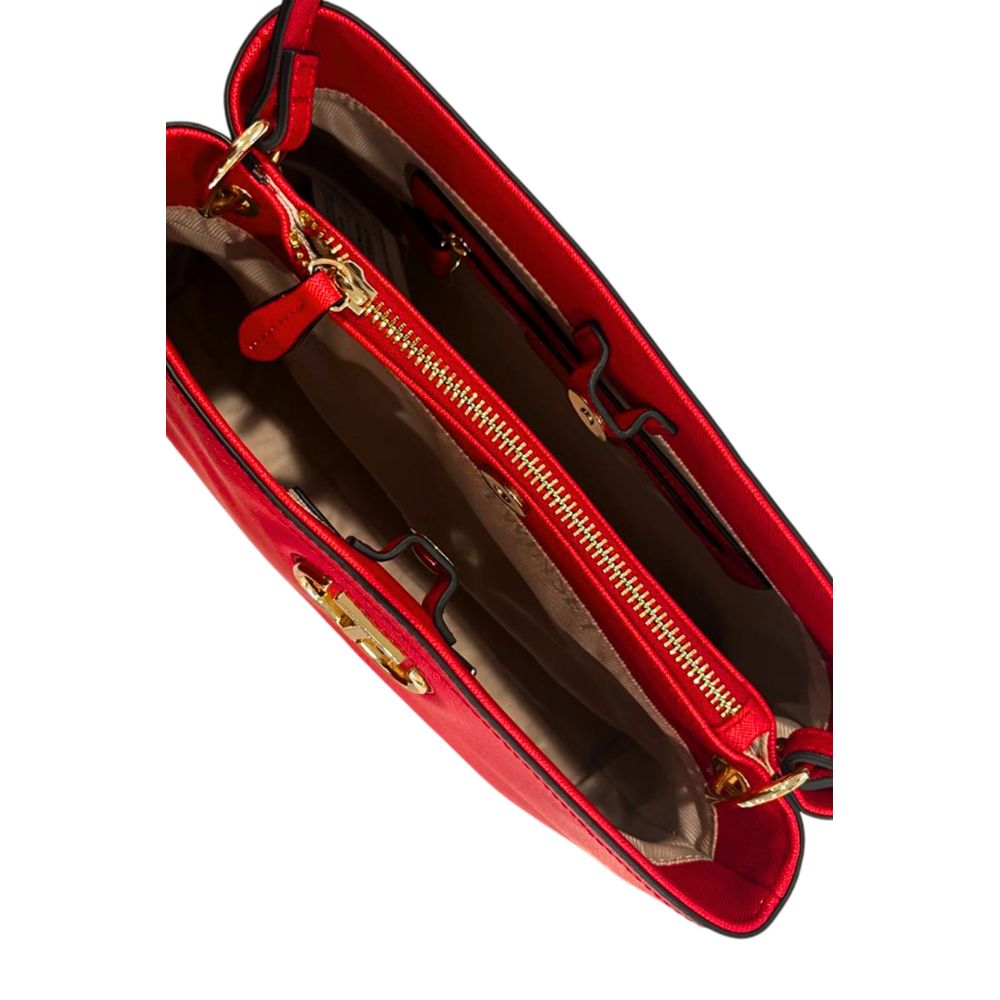 Red PU Women Handbag