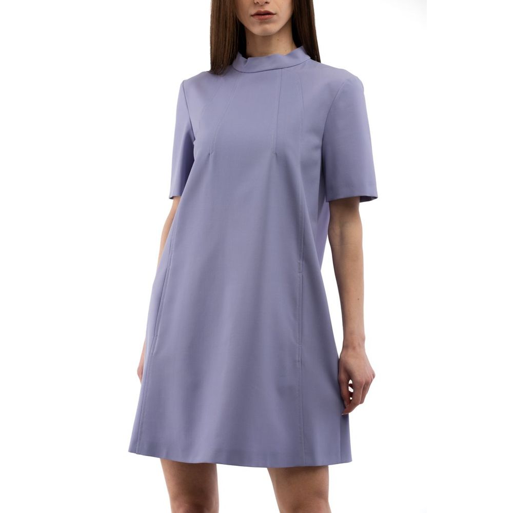 Purple Polyester Casual Dress