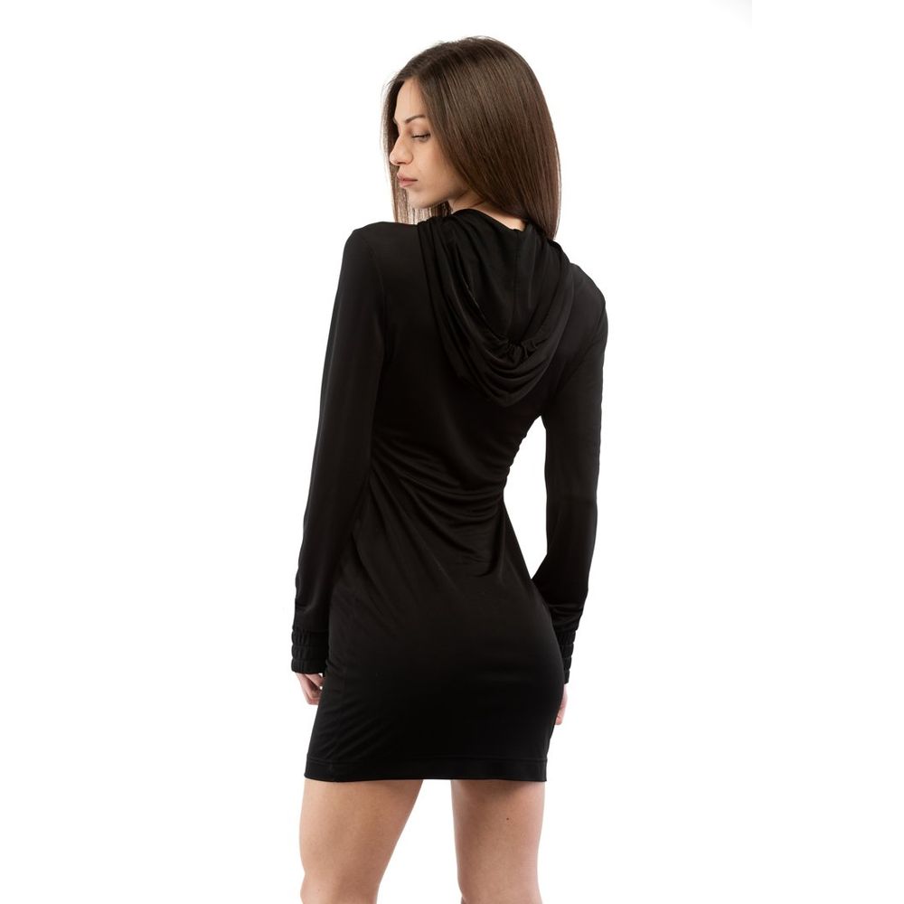 Black Viscose Casual Dress
