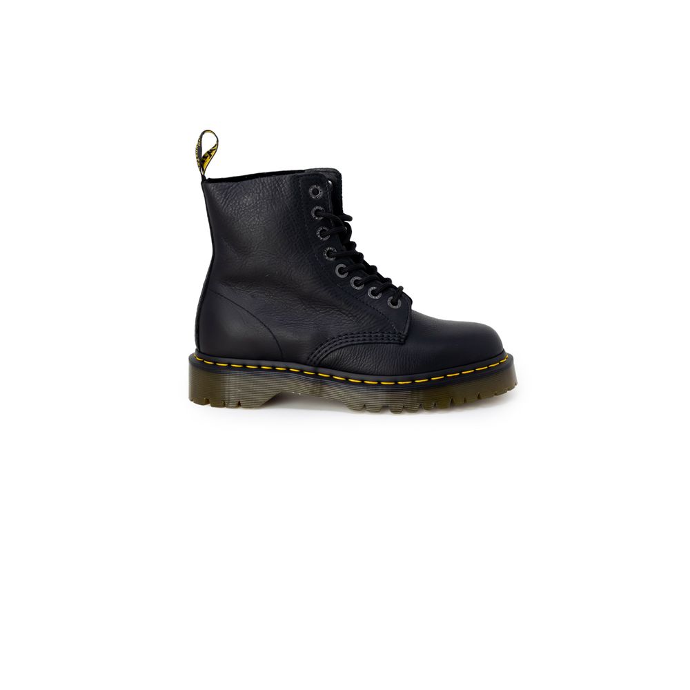 Black Leather Lace-Up Boots