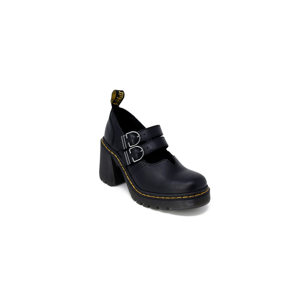 Black Leather High Heel Pumps