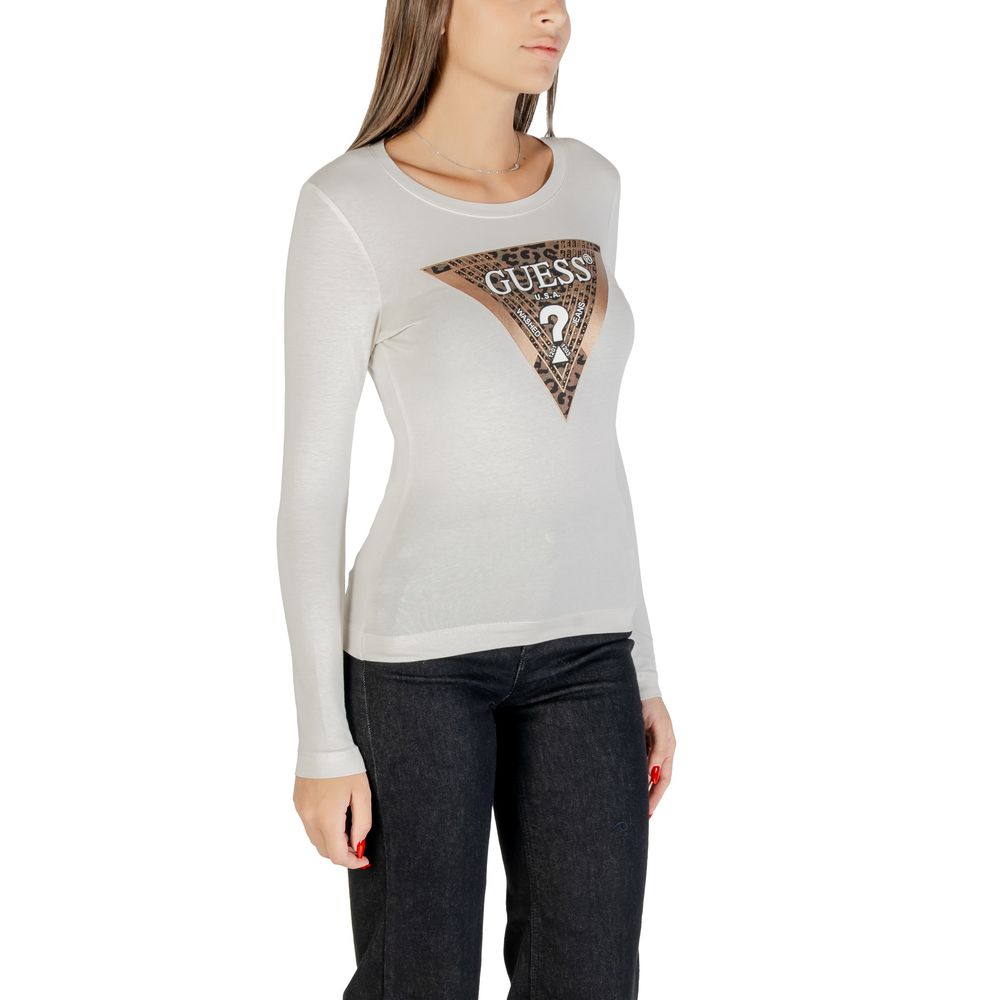 Cream Cotton Long Sleeve T-Shirt