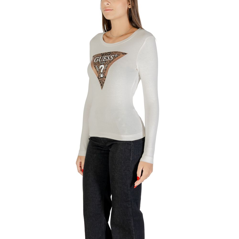 Cream Cotton Long Sleeve T-Shirt