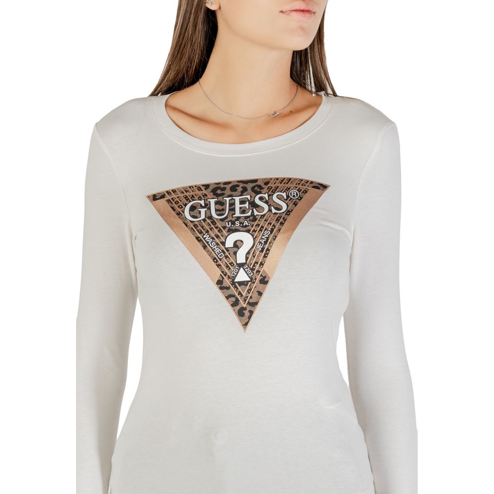 Cream Cotton Long Sleeve T-Shirt
