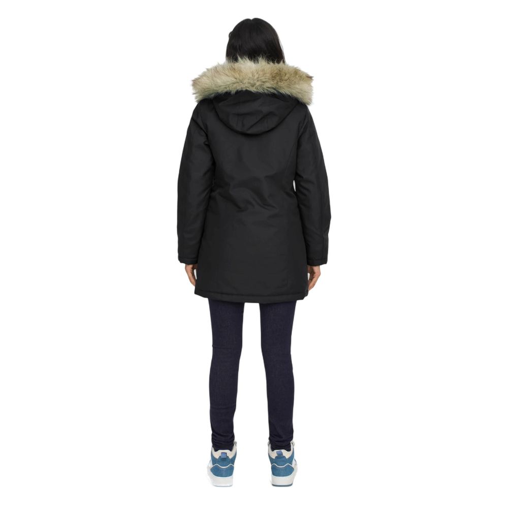 Black Polyester Parka