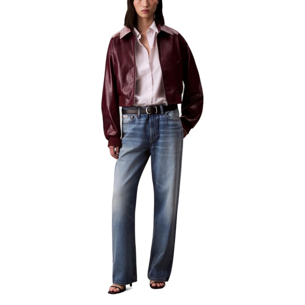 Bordeaux Polyethylene Leather Jacket