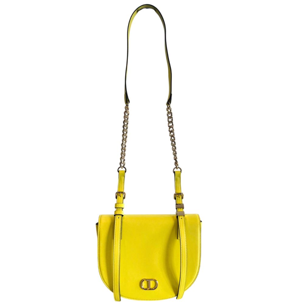 Yellow PU Women Crossbody Bag