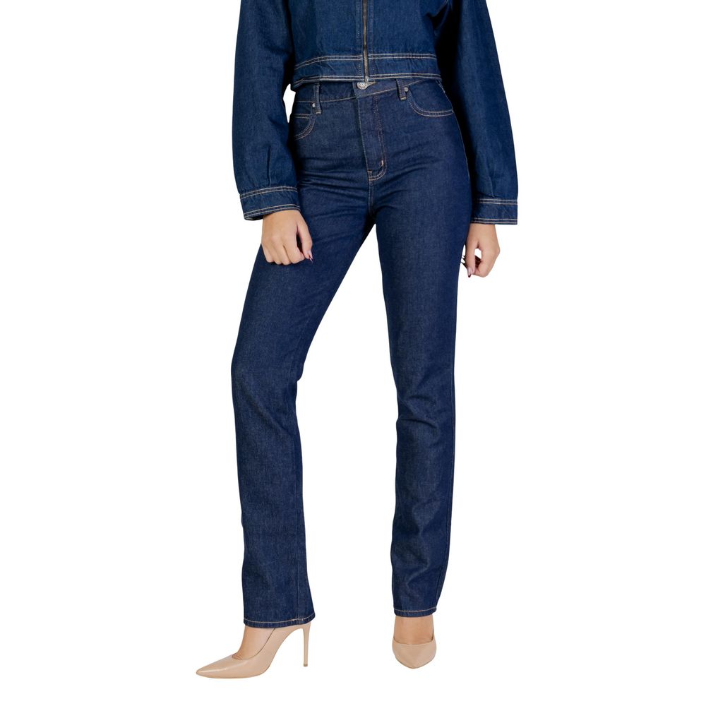 Blue Cotton Skinny Jeans