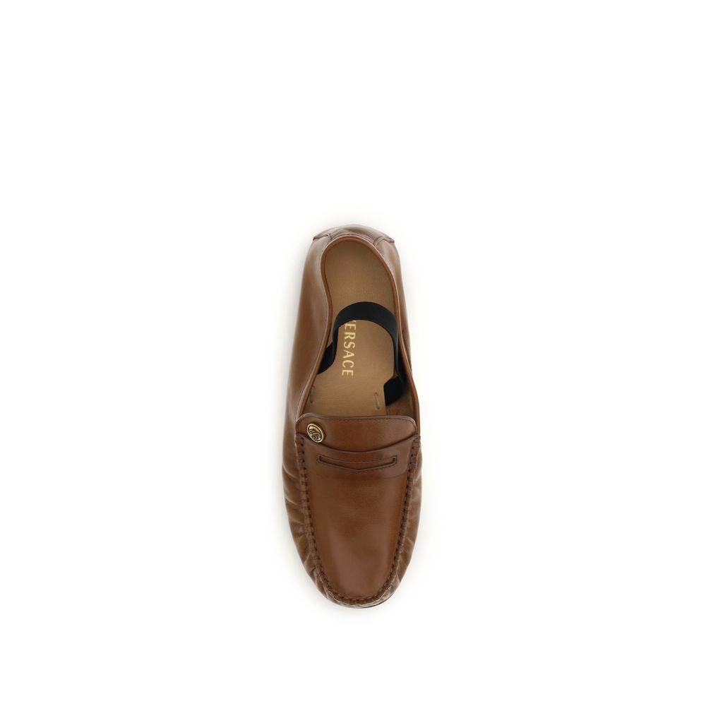 Brown Lamb Ovis Aries Slip-On Loafers