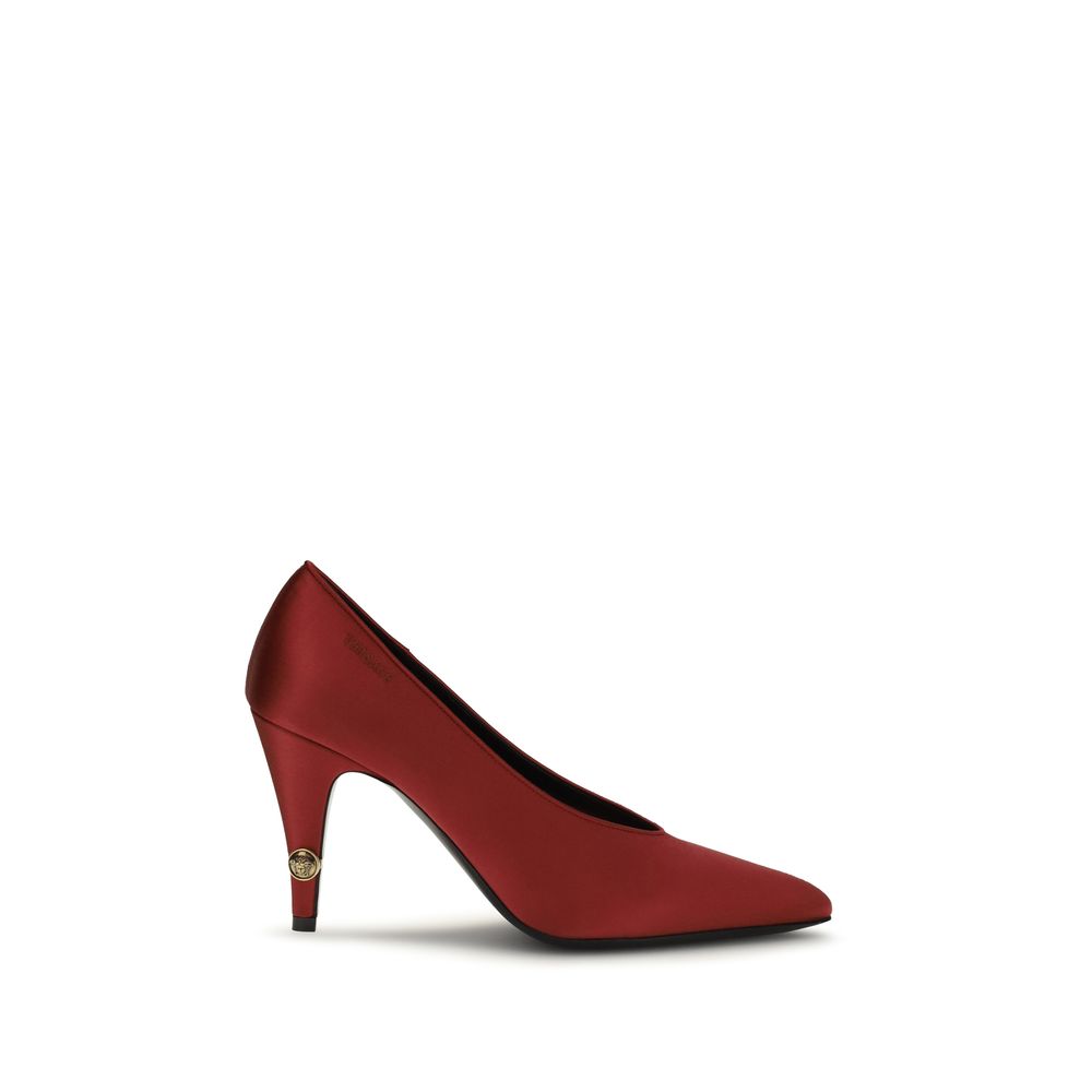 Red Viscose High Heel Pumps