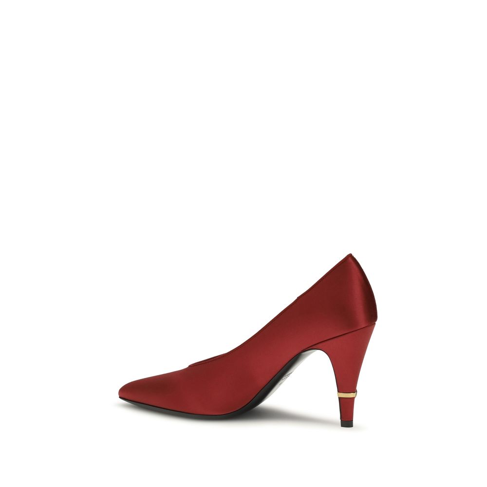 Red Viscose High Heel Pumps