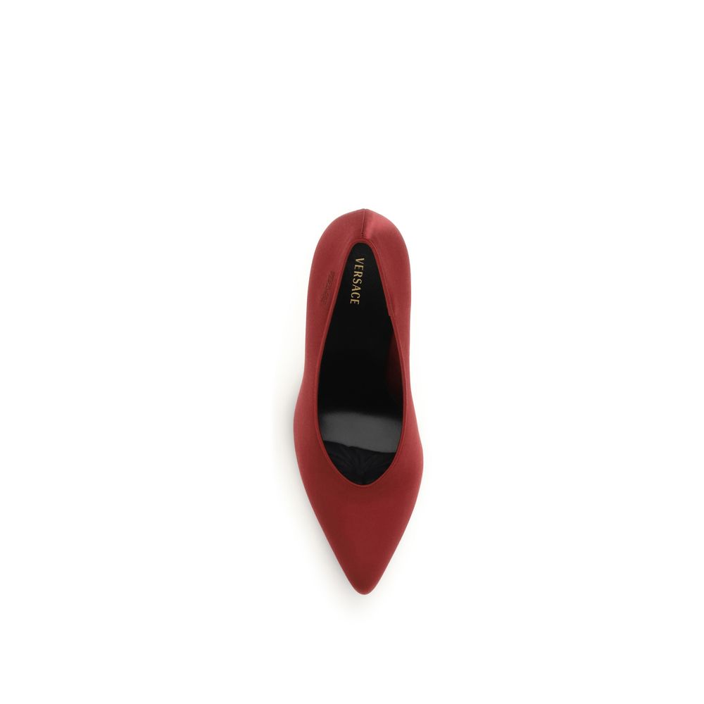 Red Viscose High Heel Pumps