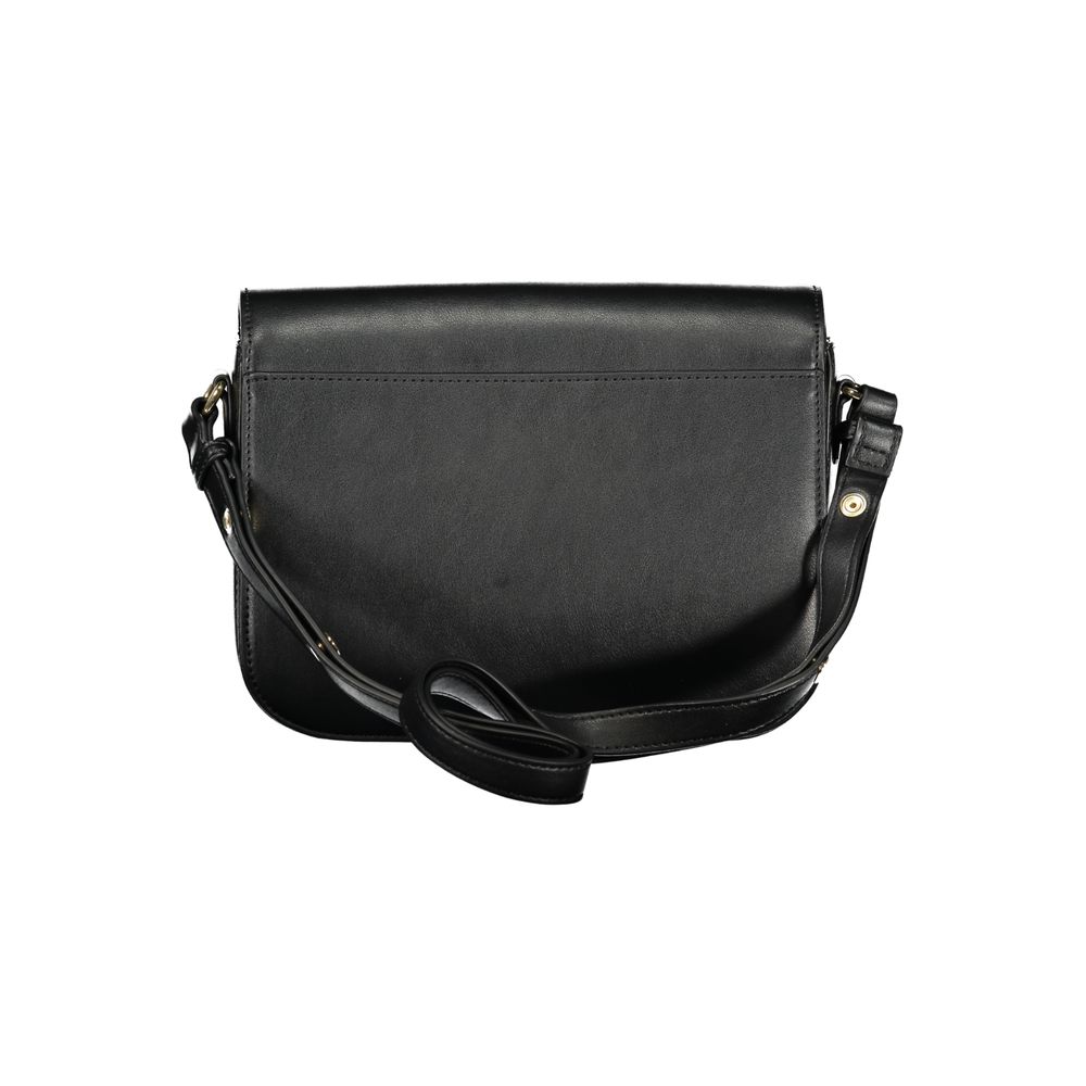 Black Polyurethane Women Handbag