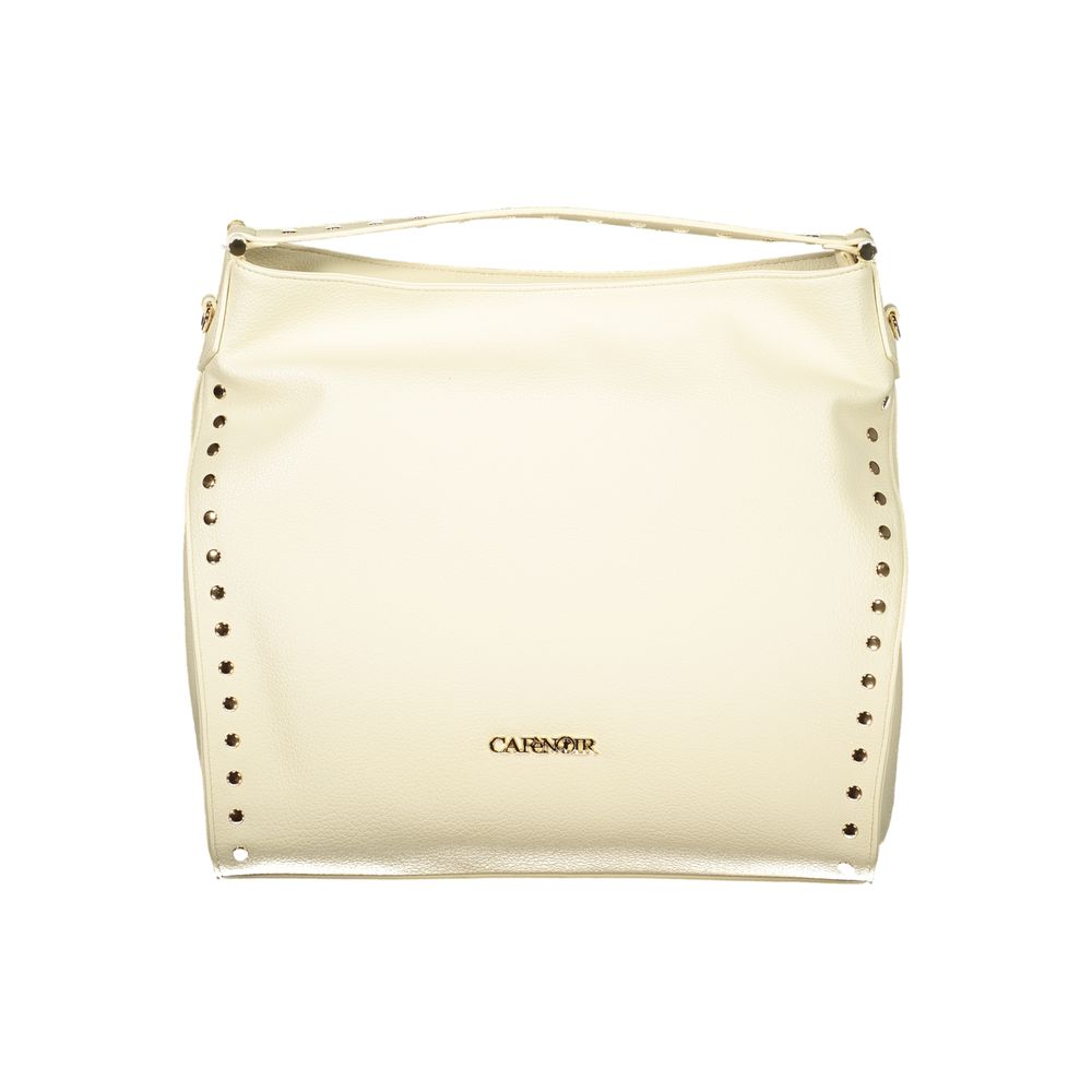 Beige Polyurethane Women Shoulder Bag