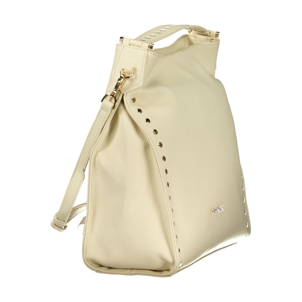 Beige Polyurethane Women Shoulder Bag