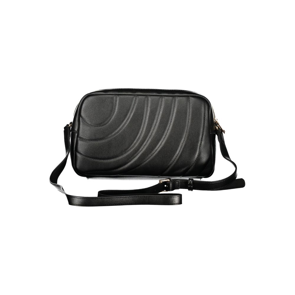 Black Polyurethane Women Handbag
