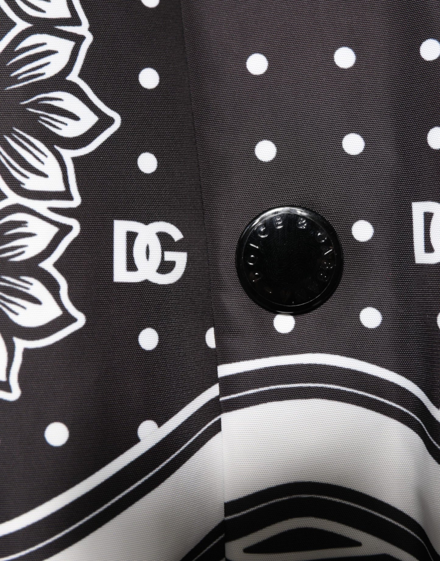 Black White BandanaPrint Men Bomber Jacket