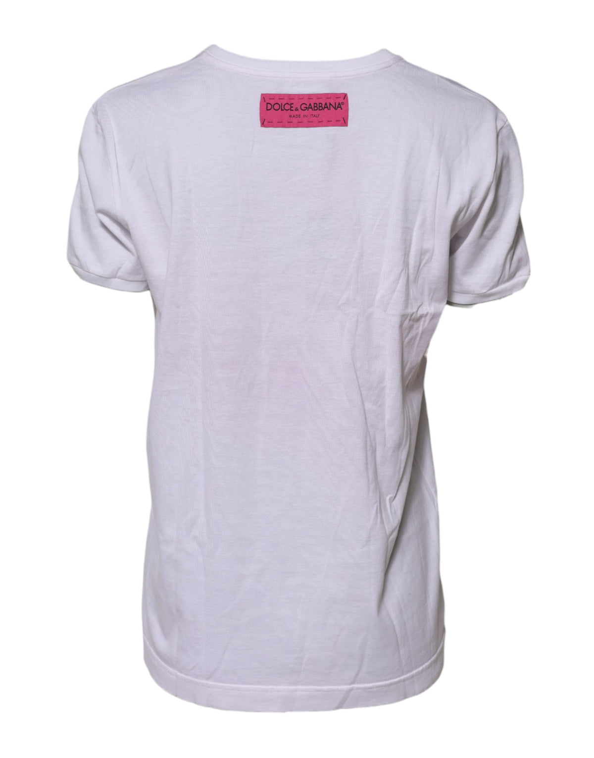 White D&G Is Flowers Embellished T-shirt