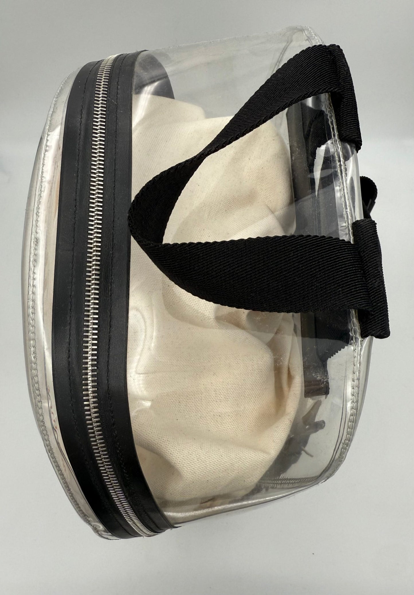 VALENTINO GARAVANI Leather and Transparent Plastic Backpack