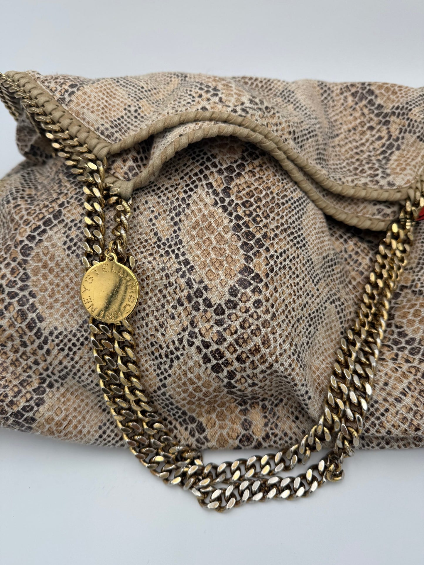 STELLA MCCARTNEY Falabella Grande Vegan Reptile Skin Handbag