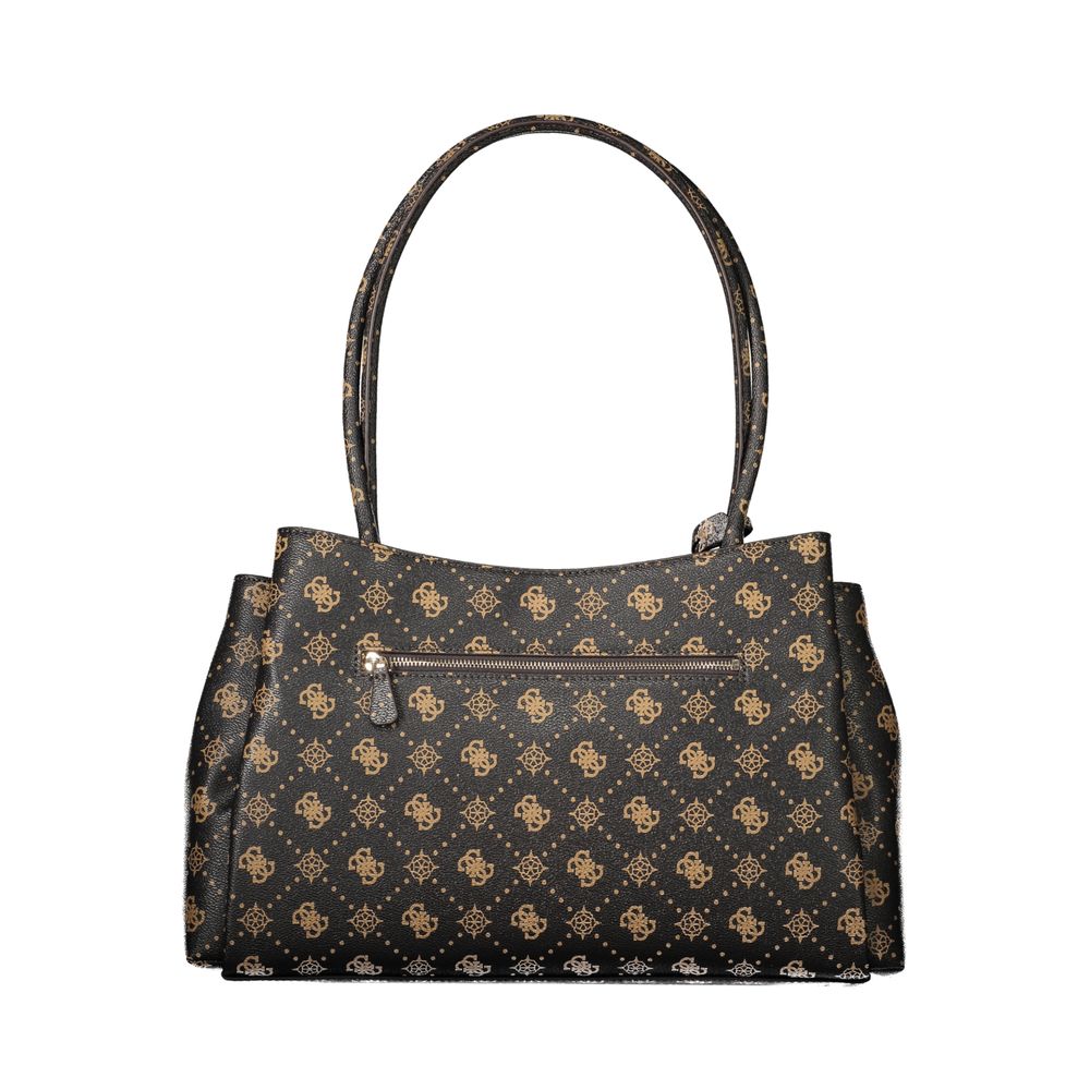 Marrone Polyurethane Women Handbag