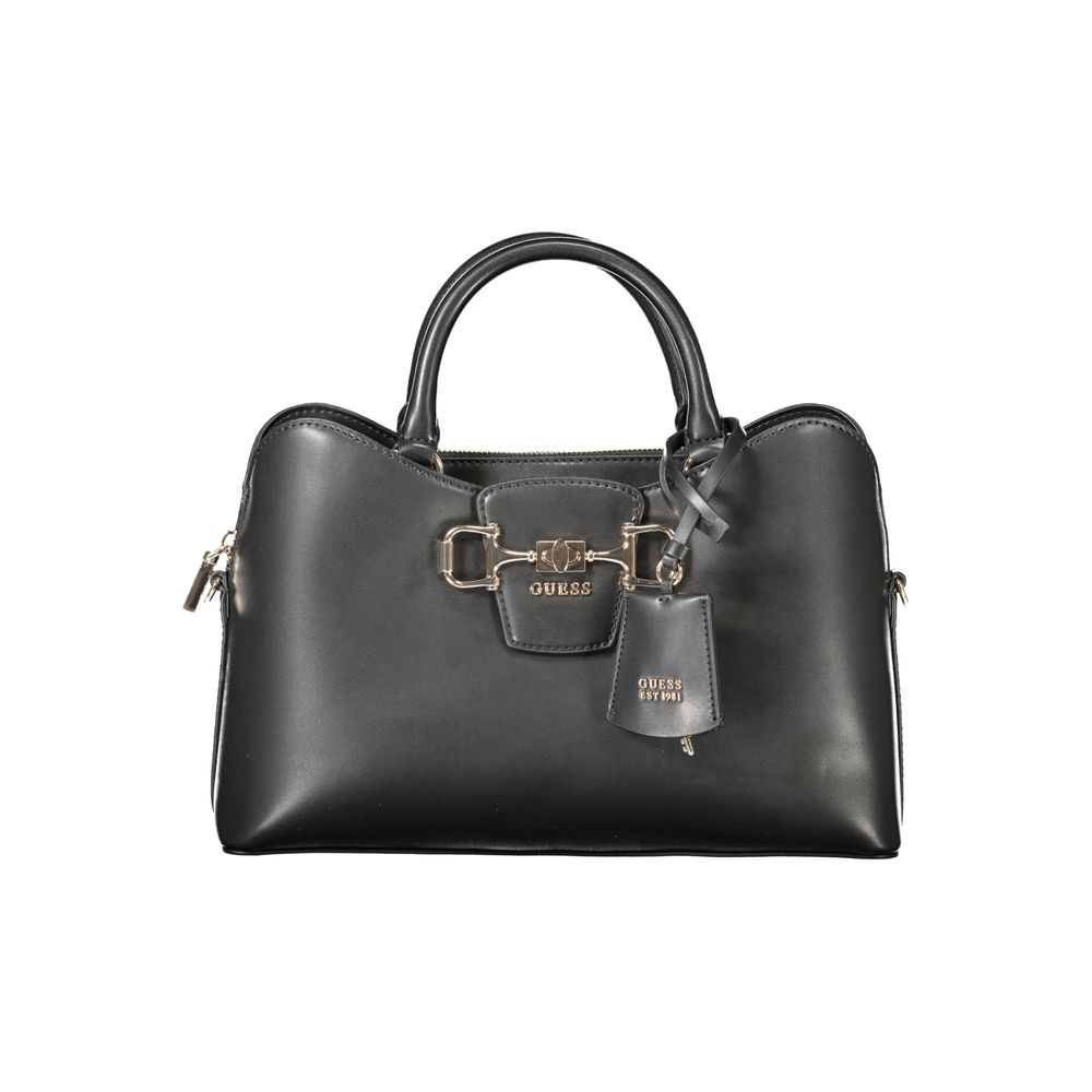 Black Polyurethane Women's Handbag
