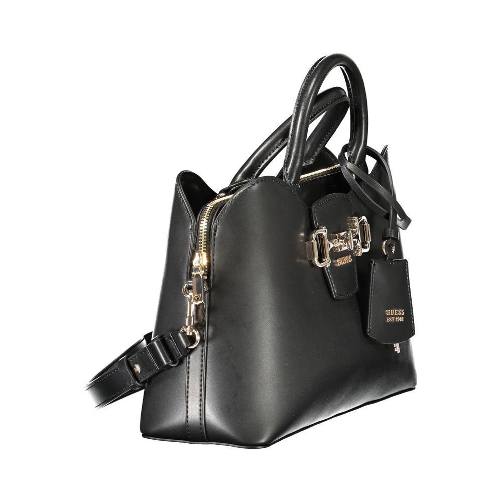 Black Polyurethane Women's Handbag