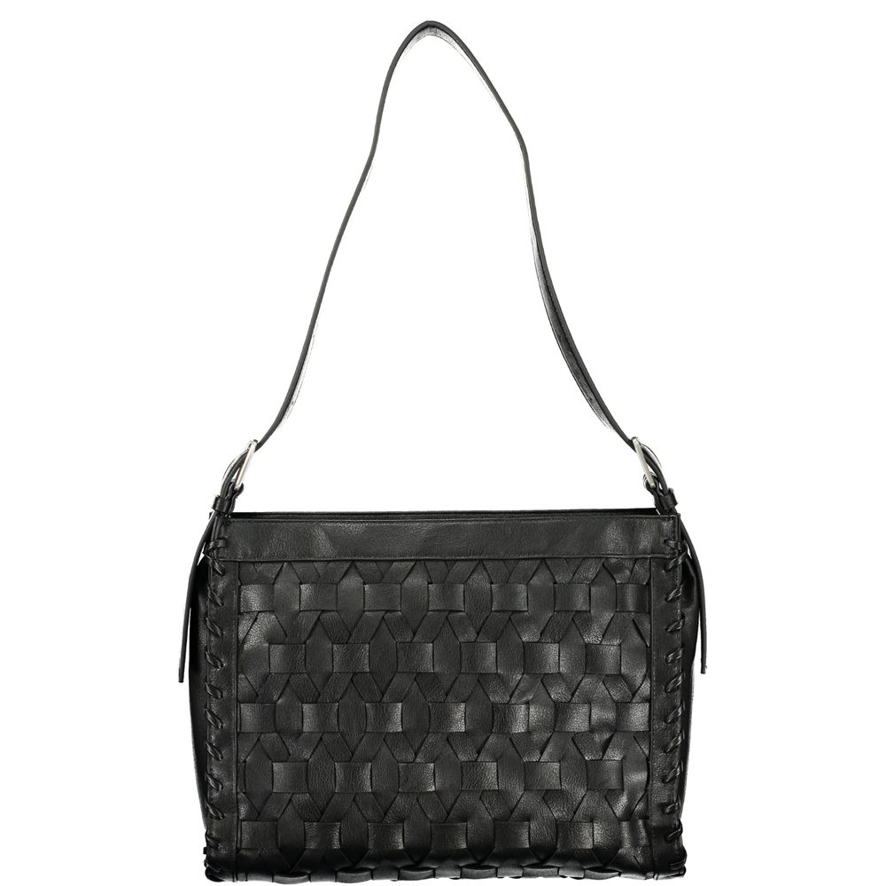 Black Polyurethane Women's Handbag