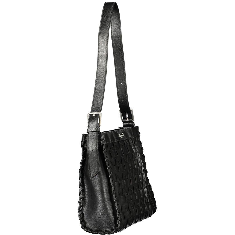 Black Polyurethane Women's Handbag
