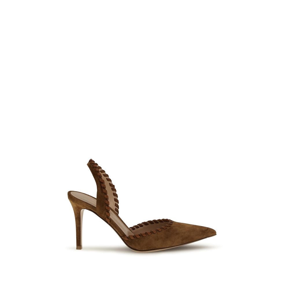 Brown Calf Leather Bos Taurus High Heel Pumps