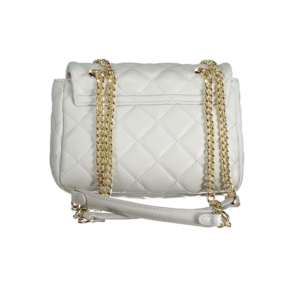 Grey Polyurethane Women's Bag